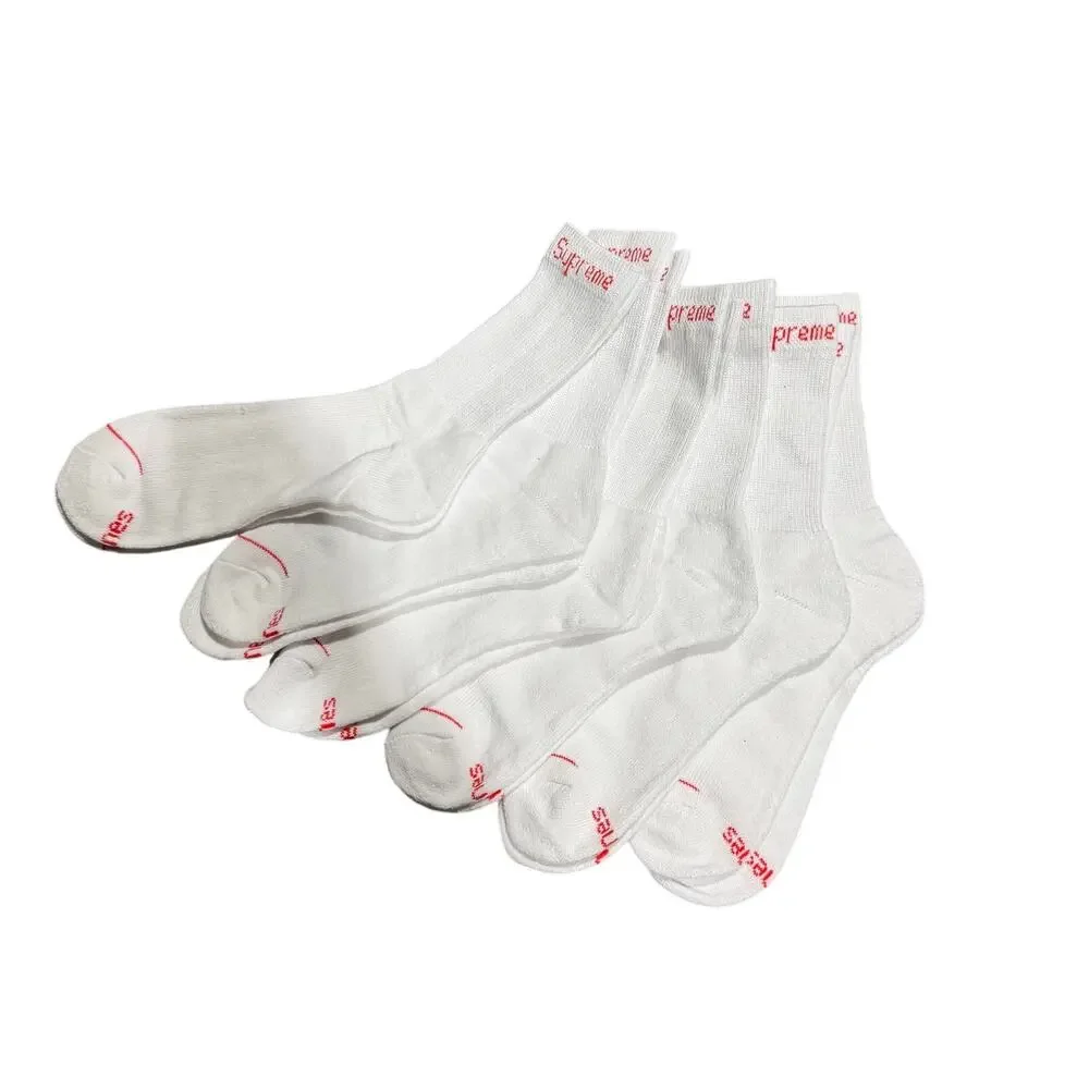 Supreme x Hanes | 6 pairs | White Crew Socks | NWOT